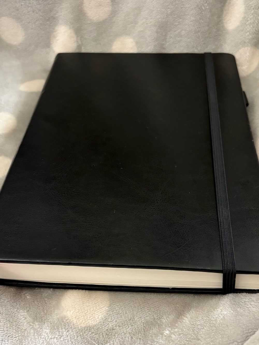 Large Black Journal with Elastic Closure and Multiple Bookmarks - NEW